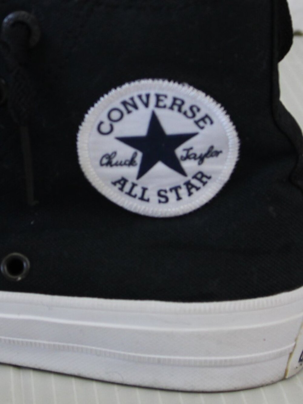 Converse Chuck Taylor All Star High Tops Black Canvas Size 6 - Picture 3 of 7